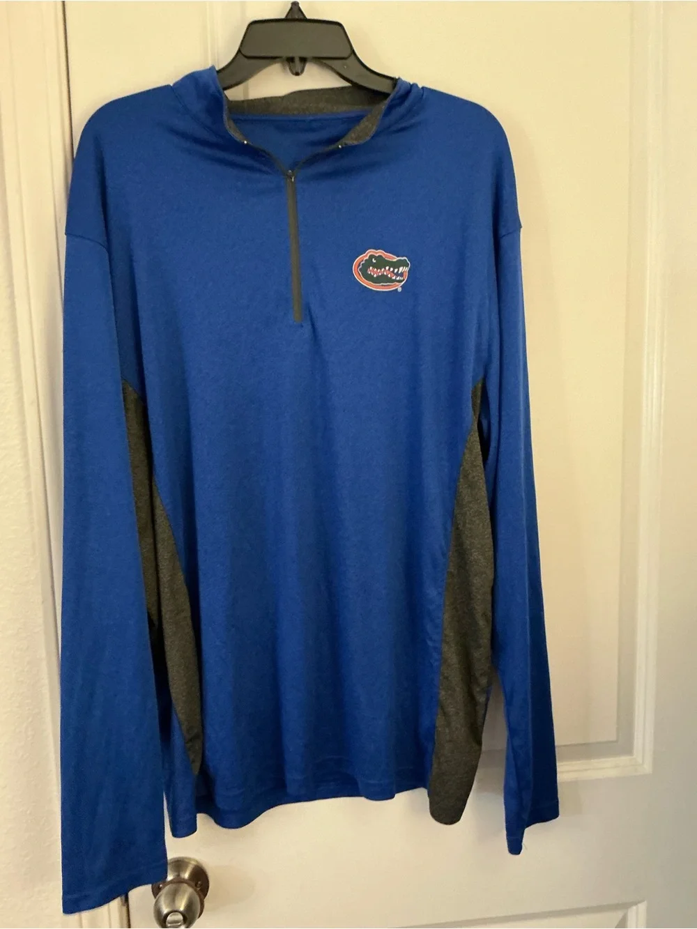 Colosseum Florida Gators Men's Performance 1/4 Zip Pullover Royal Blue Grey